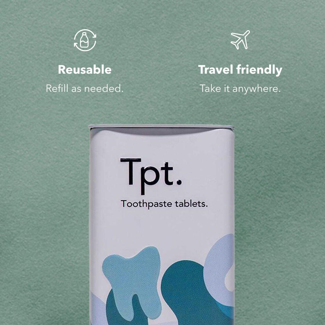 Toothpaste Tablets Tin | Refillable Travel Container | TAKK